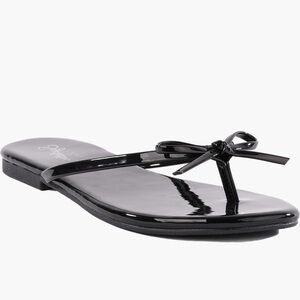 Seychelles Sandals Women's Bow Thong Black, Size 9, New